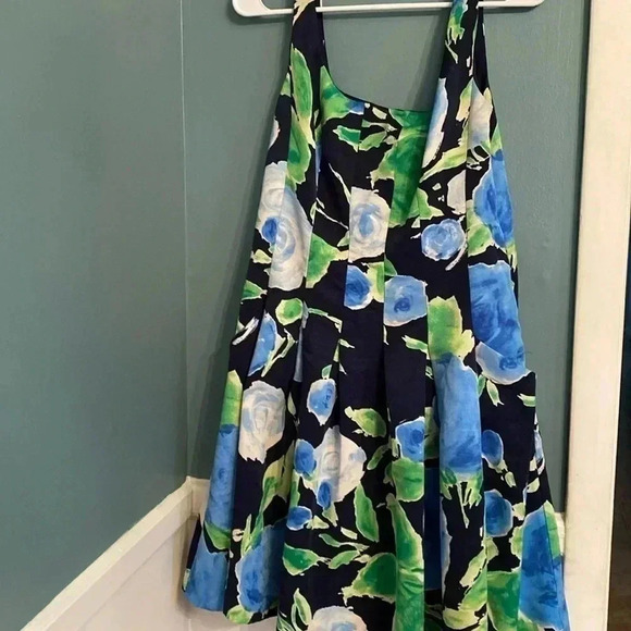 Ralph Lauren pleated floral tank dress with pockets size 10 - Picture 1 of 9
